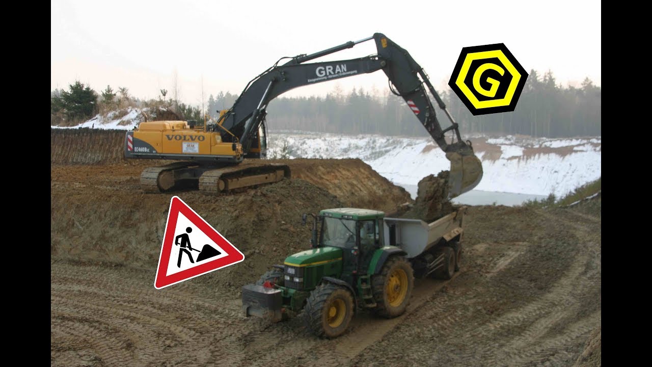 Heavy Earthmoving!! Volvo EC 460 B, John Deere 7810 & 7830, Fendt 826 und CAT D5M Dozer