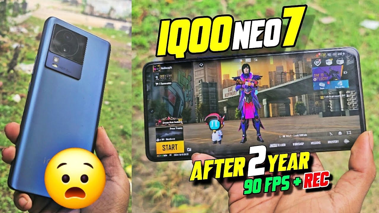 ⚡️IQOO NEO 7 after 2 year 90 FPS gaming test with Scereen record | IQOO NEO 7 after update BGMI TEST