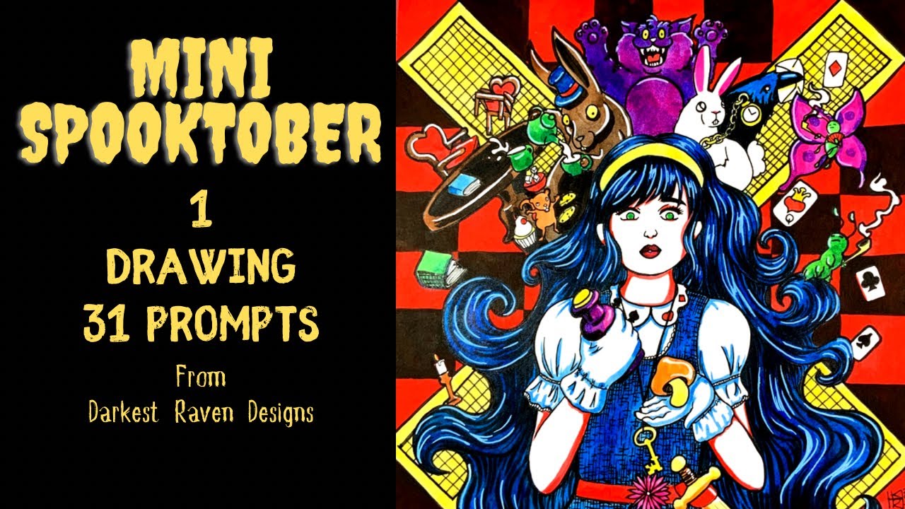 Spooky treat! all 31 prompts from Darkest Raven Designs mini Spooktober