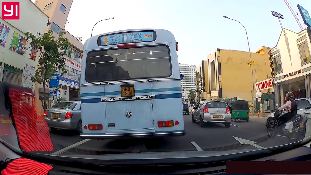 Driving in Colombo in February  2018 - Galle road and down town areas