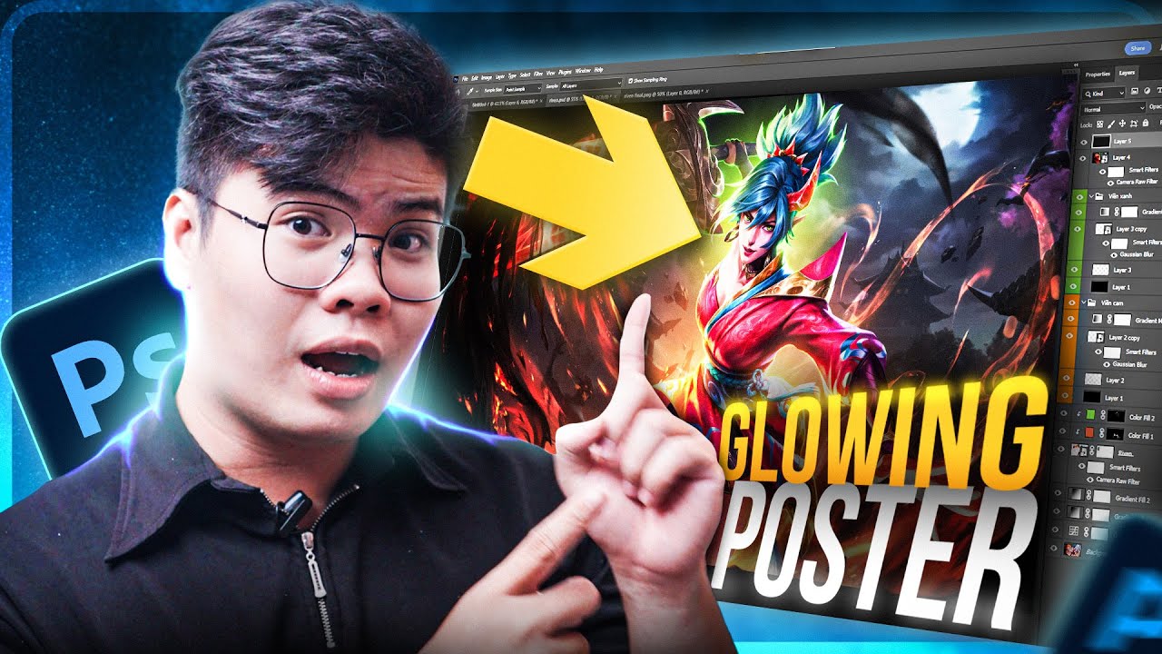 Nâng trình DESIGN POSTER xịn hơn gấp 10 lần chỉ với skill GLOWING | QUẠHD