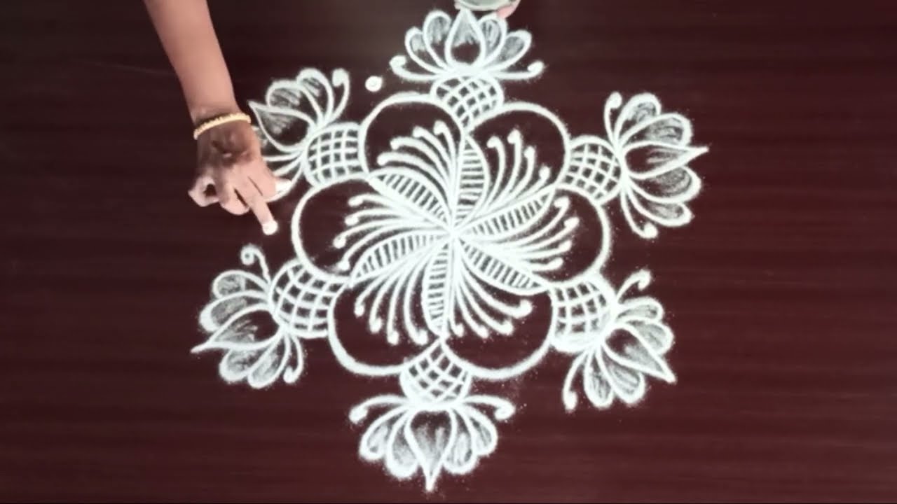 Simple and Easy Rangoli || Daily kolam || ROVI RANGOLI ||