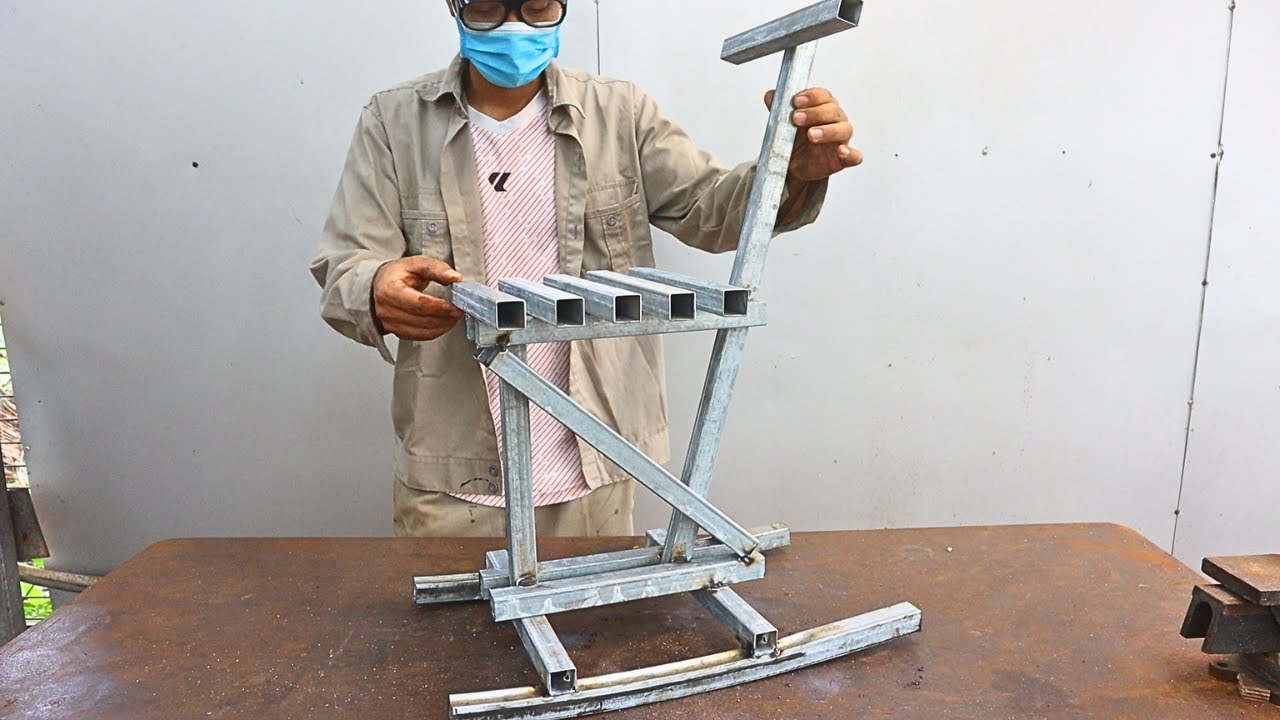 Great idea for a unique outdoor chair / Diy smart metal chair