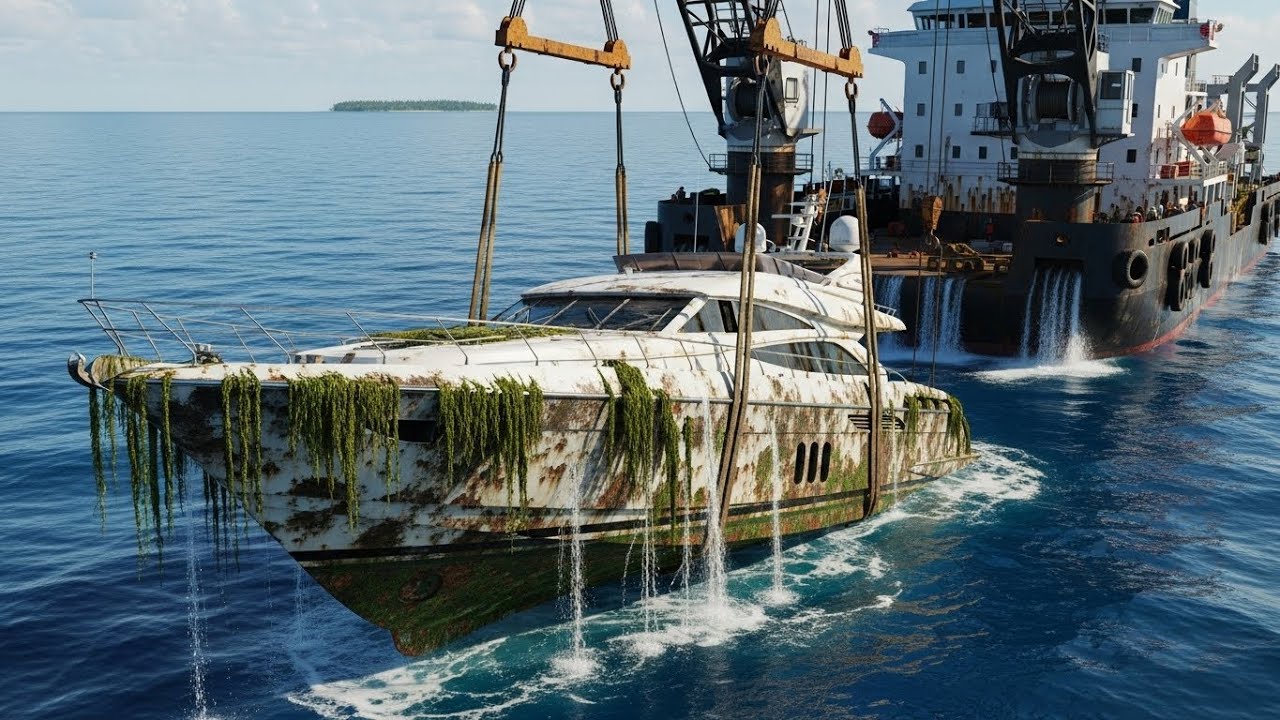 Ex-Banker Sold Me His Sunken Luxury Yacht for ONLY $1200! Full Princess V65 Restoration