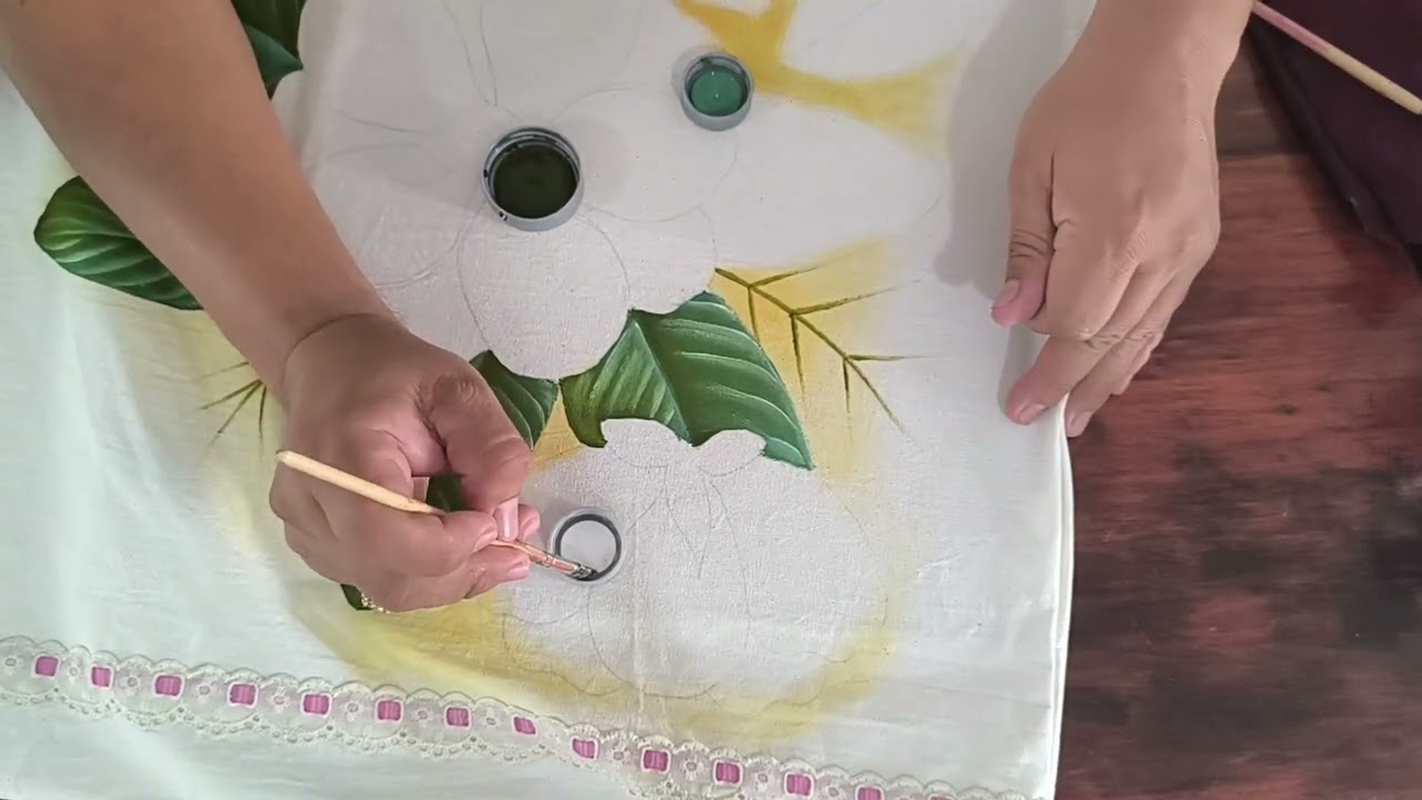 pintando hojas de magnolias video 1.