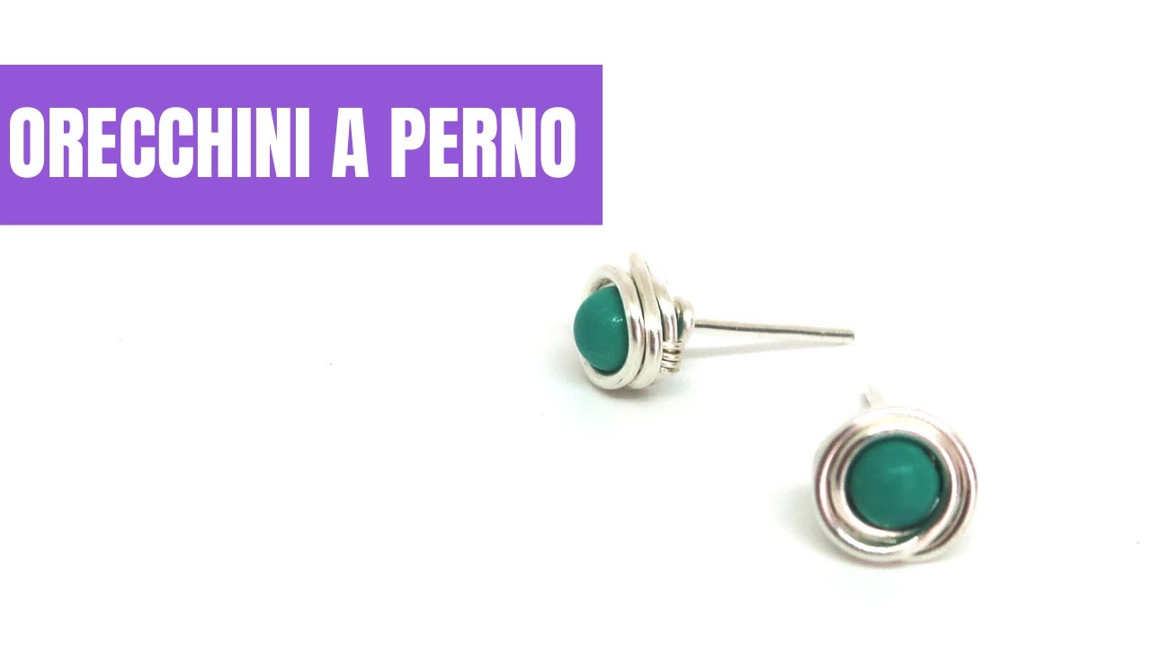 Orecchini a perno tutorial tecnica wire - Black and wire
