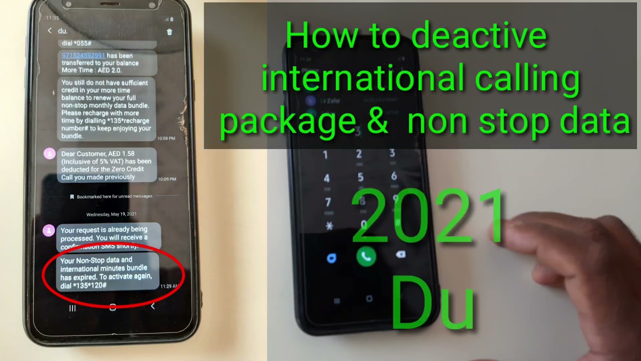 How to deactive international calling package.