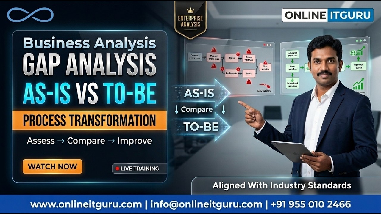 Business Analysis | GAP Analysis | As Is vs To Be Process Transformation |  OnlineITGuru