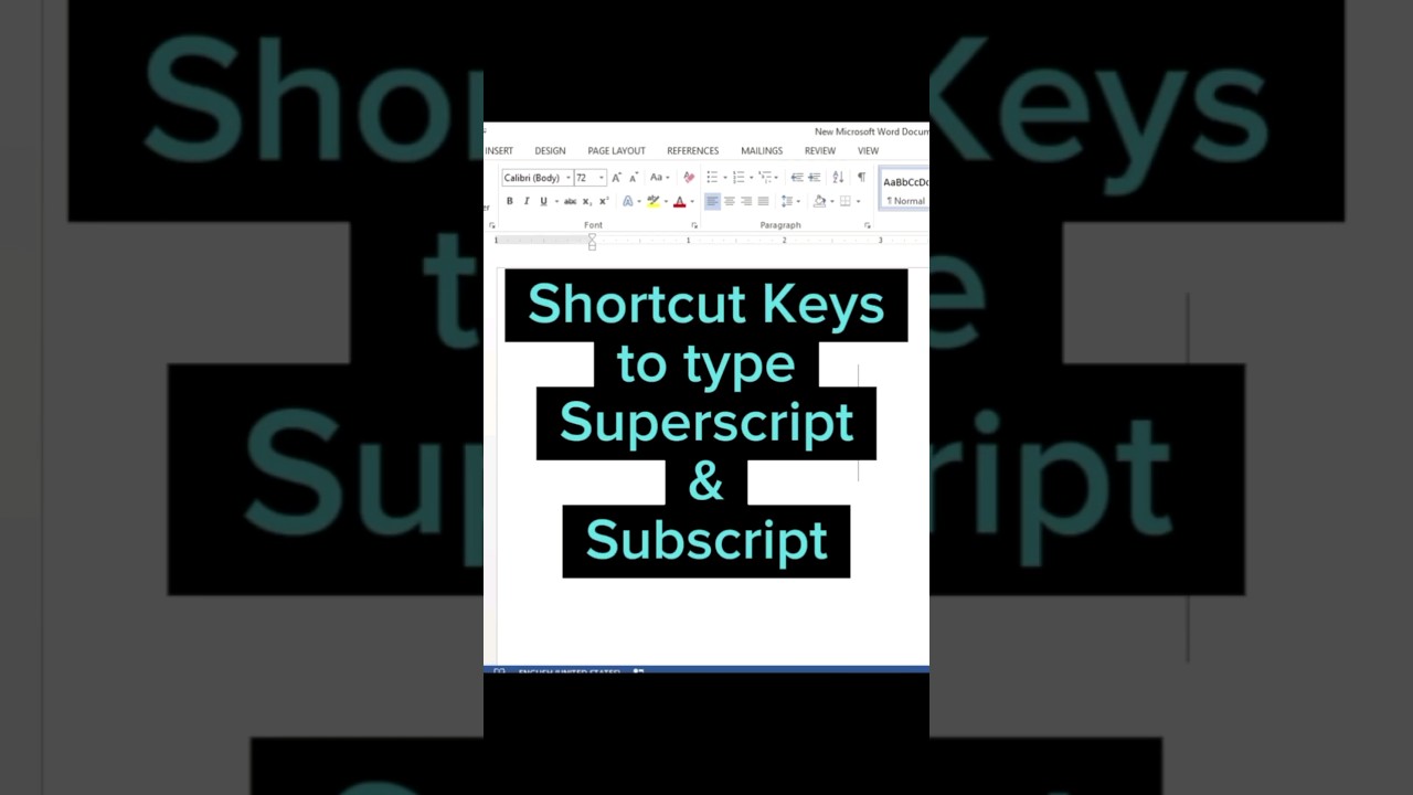 Master Word Shortcuts: Subscript and Superscript like a Pro #superscript #subscript