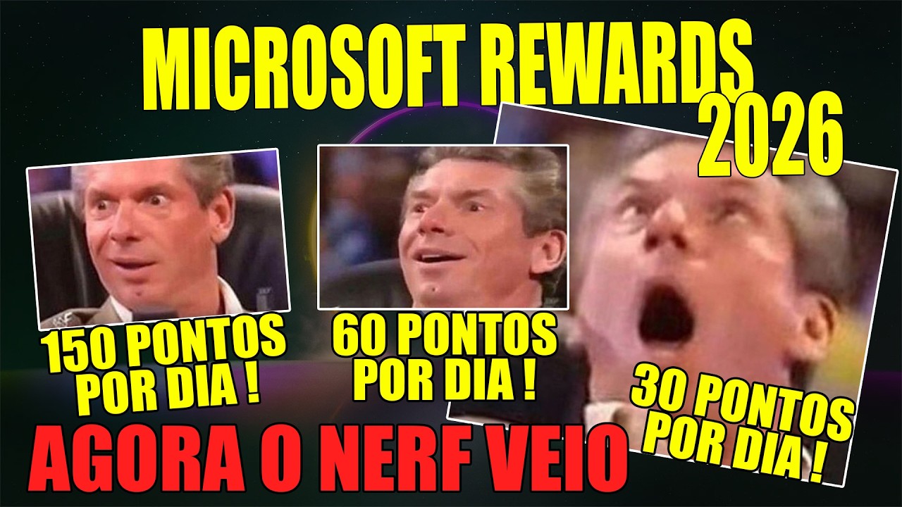 MICROSOFT REWARDS EM 2026, AGORA O NERF VEIO !