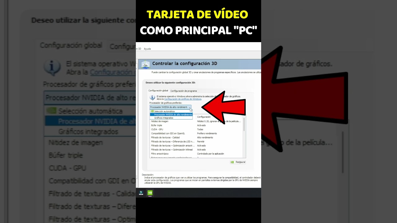 Configura Tarjeta de Vídeo Nvidia como principal en tu pc 