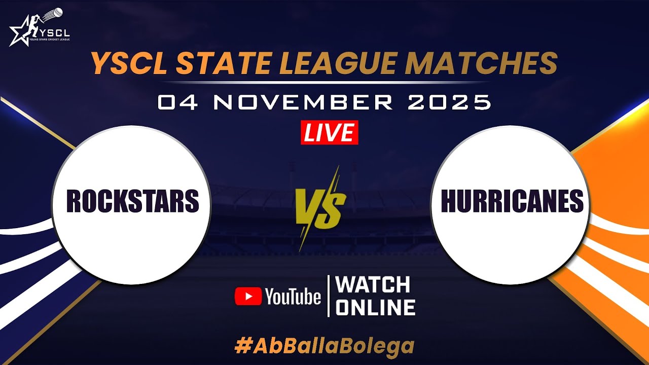 YSCL2025 Live: Under 14 ! Rockstars vs Hurricanes - Trial Matches !