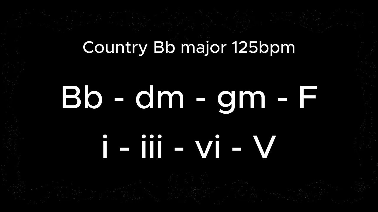 Country guitar jam track in Bb major 125bpm