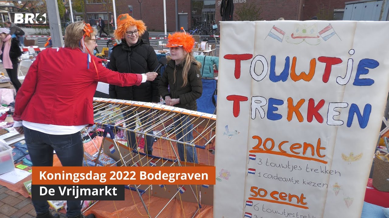 Koningsdag 2022 Bodegraven Reeuwijk : De vrijmarkt in Bodegraven.