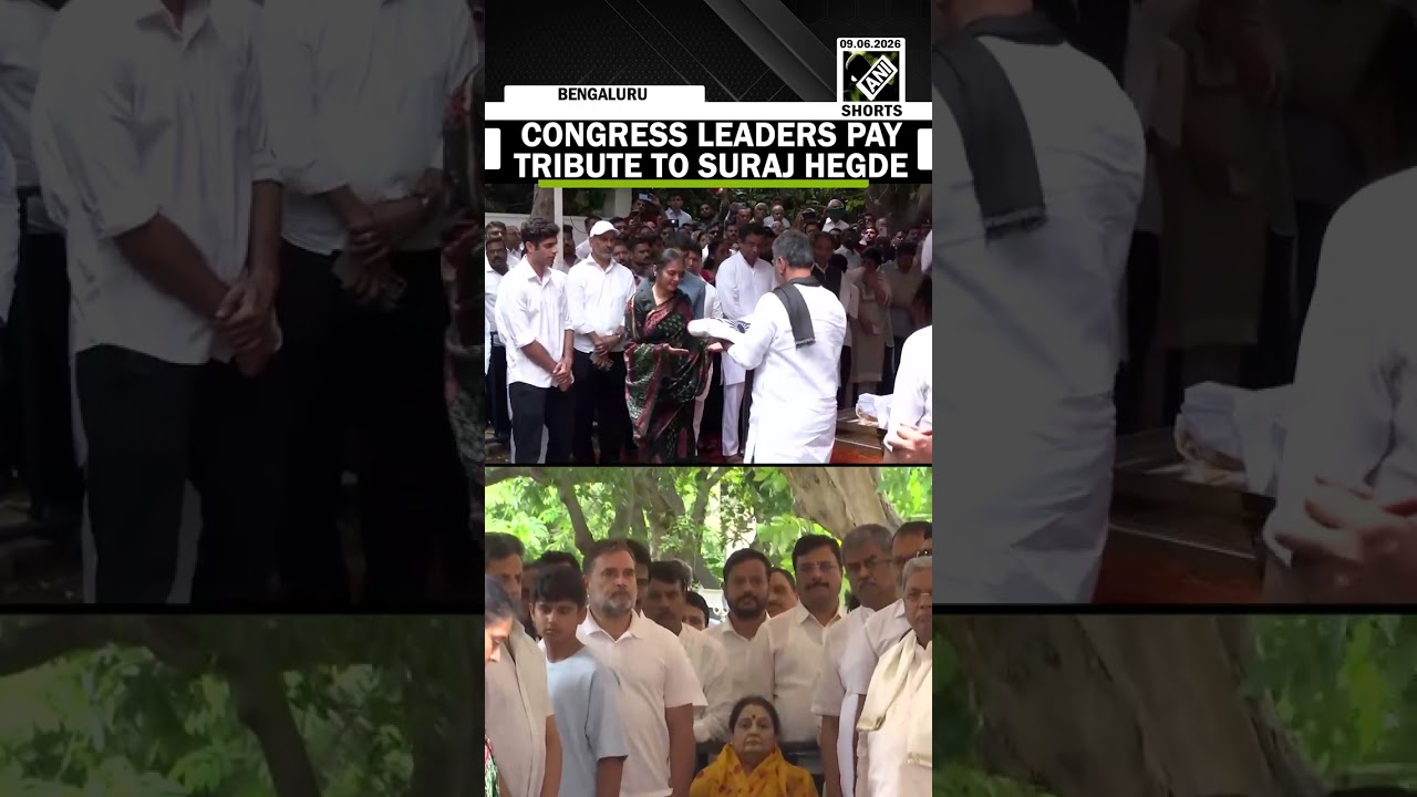 Congress MP Rahul Gandhi, Karnataka leaders pay last respects to AICC leader Suraj Hegde