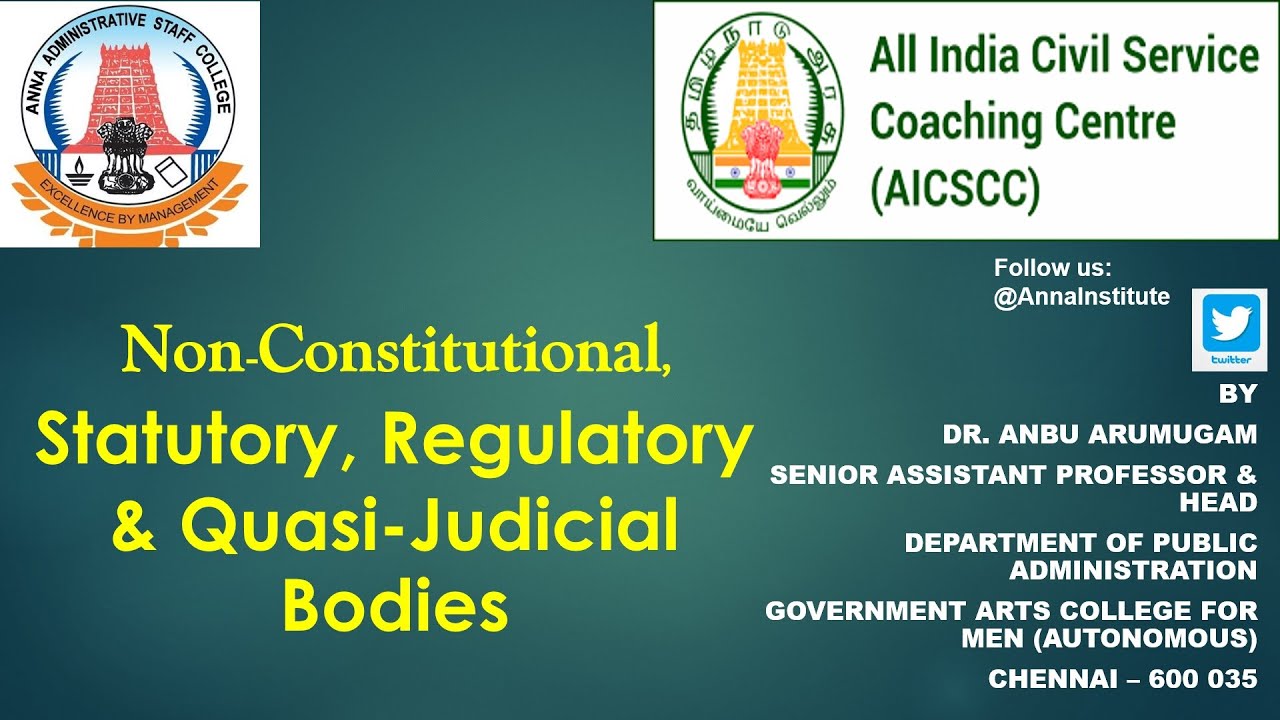 UPSC | Polity | Non-Constitutional Bodies | Dr. Anbu Arumugam