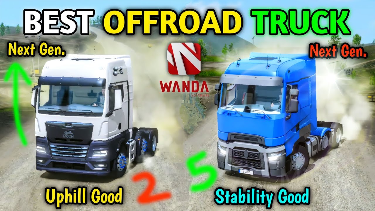 🚚RENAULT 2021 vs MAN TGX 2021 - Offroad, Uphill, Drag Race Test in TOE 3 by Wanda🏕 | Truck Gameplay
