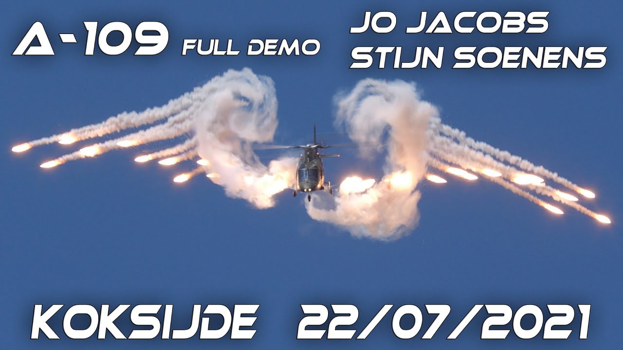 A109  4K UHD  A109 Belgian Air Force  Display Team , Fly Together on Board  with Jo & Stijn .