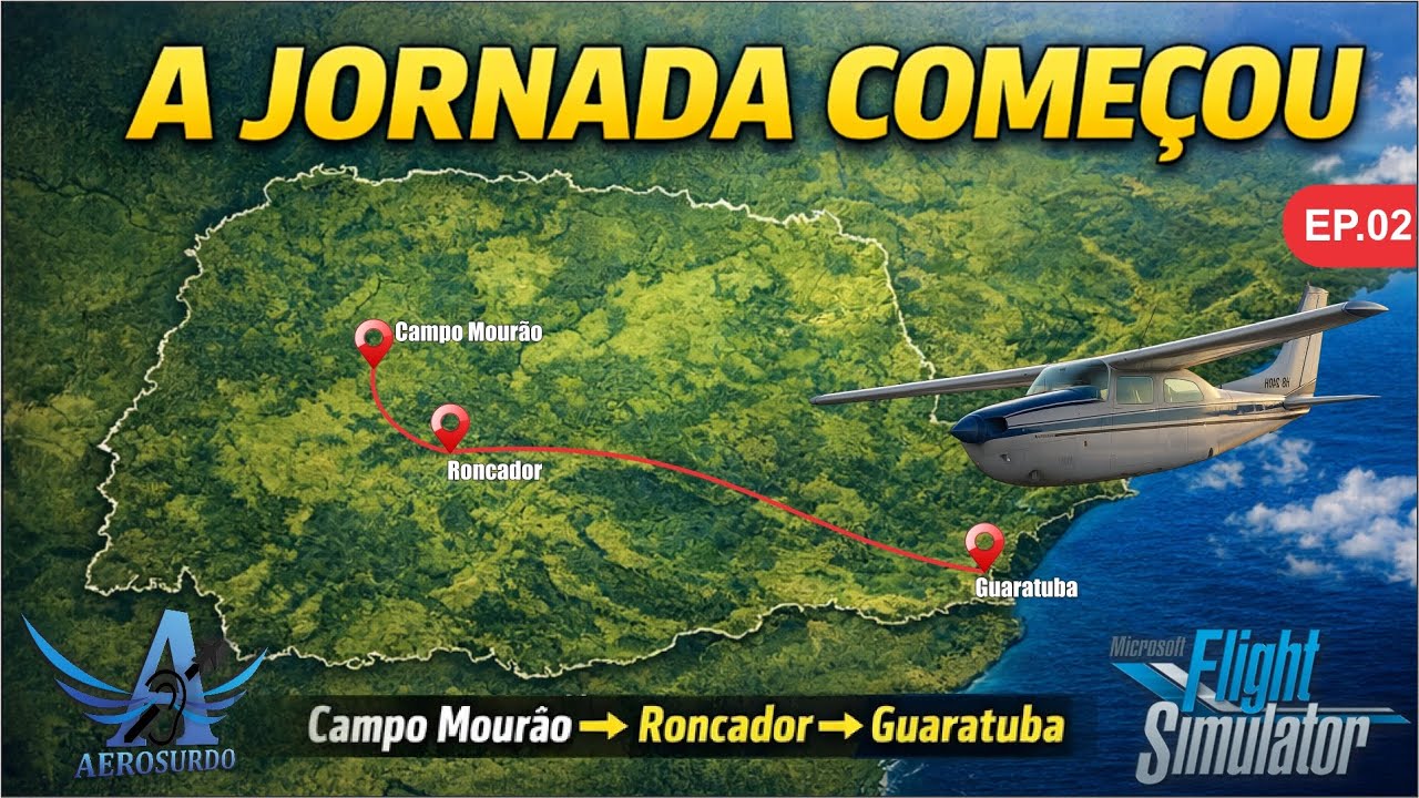 ✈️ Primeiro Voo do Desafio | Campo Mourão → Guaratuba 🎬 EP02