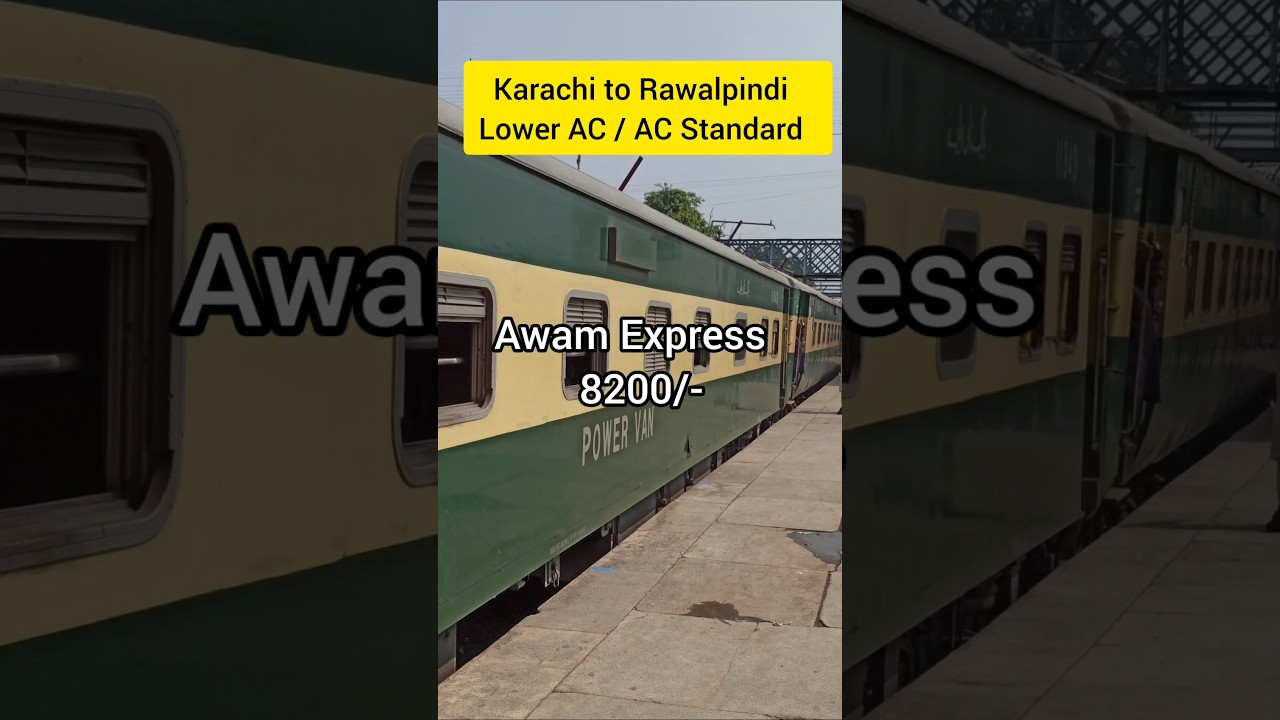 Karachi to Rawalpindi Lower AC Train Ticket Price l Karachi to Rawalpindi AC Standard Ticket #shorts
