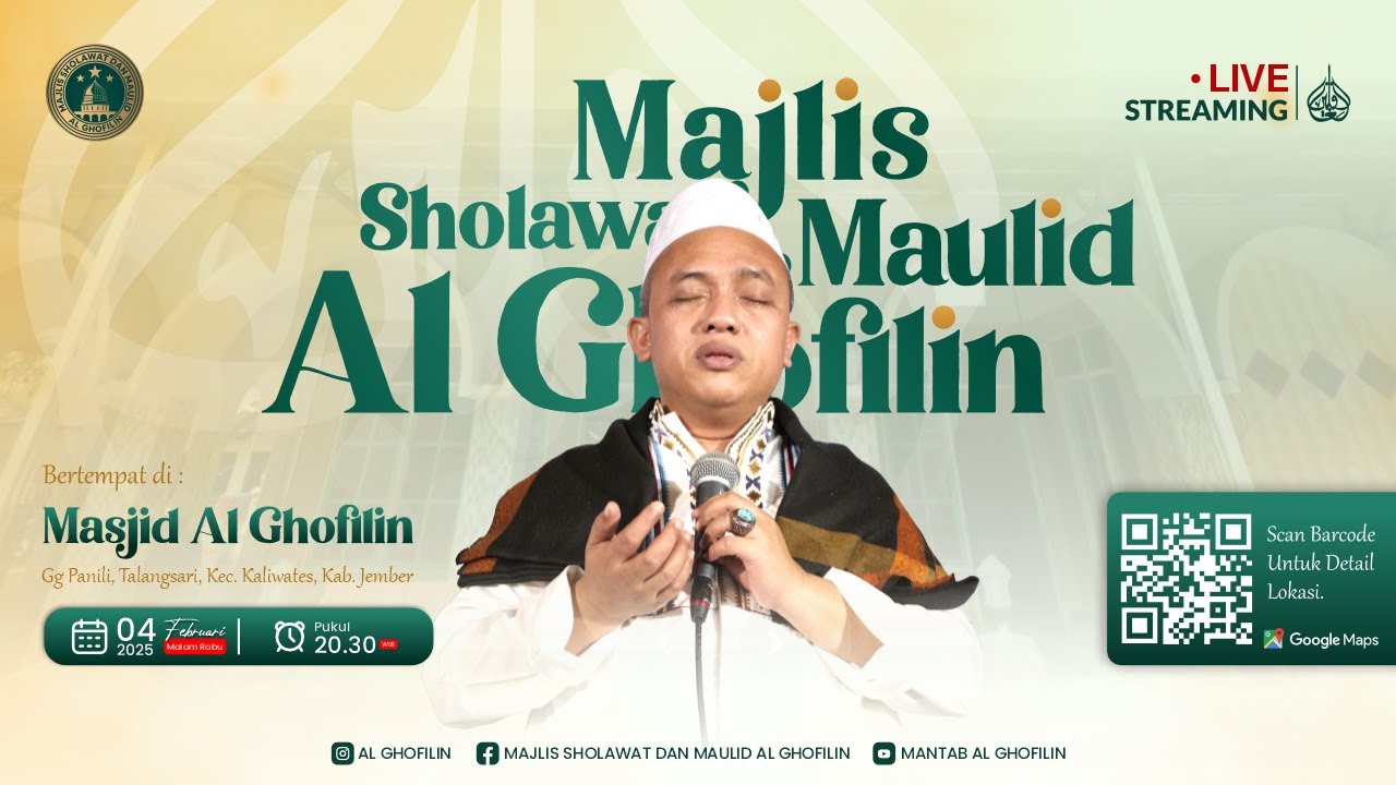 🔴LIVE || MAJLIS SHOLAWAT AL-GHOFILIN || MASJID AL-GHOFILIN BERSHOLAWAT || 17 FEBRUARI 2025