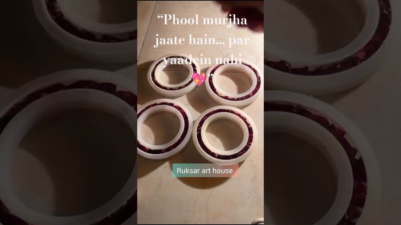 “Haathon Mein Mehfooz Yaadein 🌸| Preserved Flower Resin Bangles ✨”