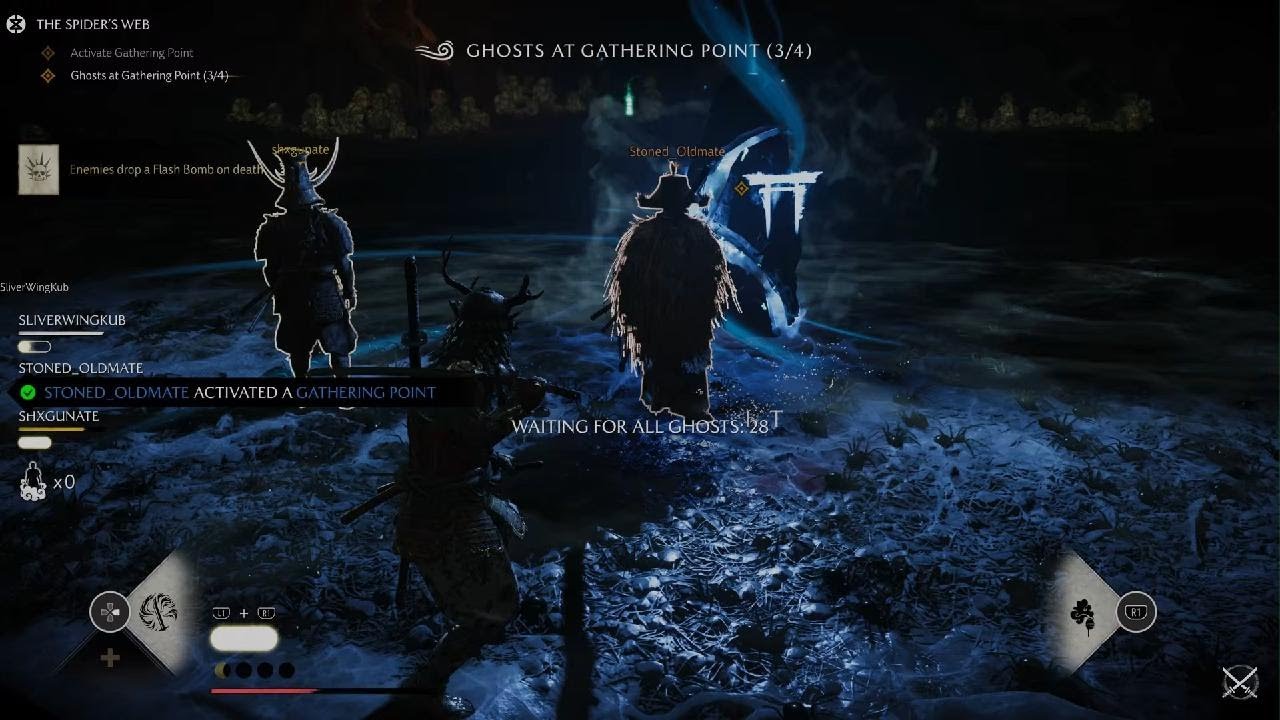 Ghost of Yōtei spider get pummeled by four of us