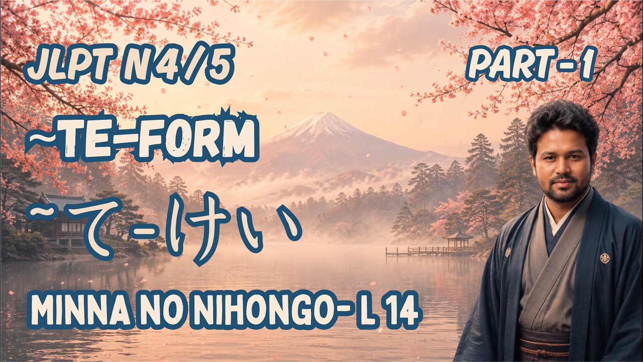 Te-form/て形 of Japanese Verbs | Minna no Nihongo | Chapter 14 | in Hind/Urdu