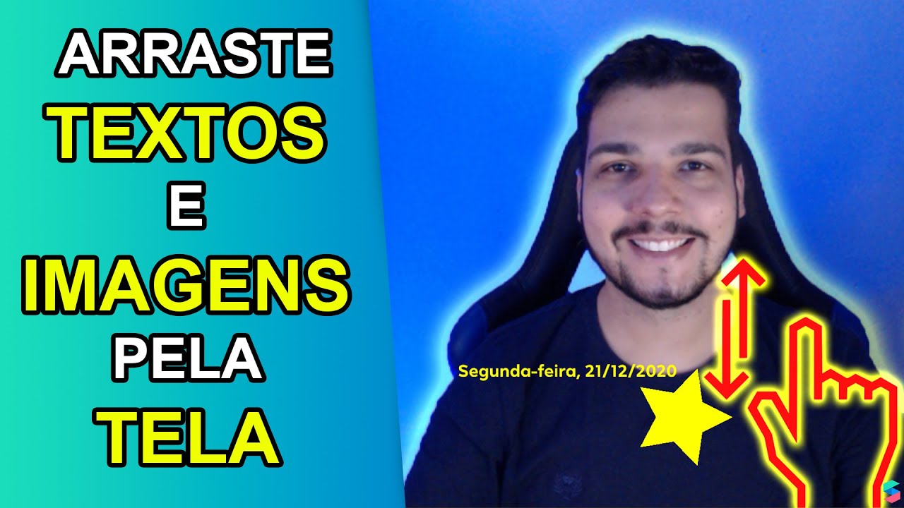 Spark AR ARRASTE Texto e Imagens na tela! [EN Captions]