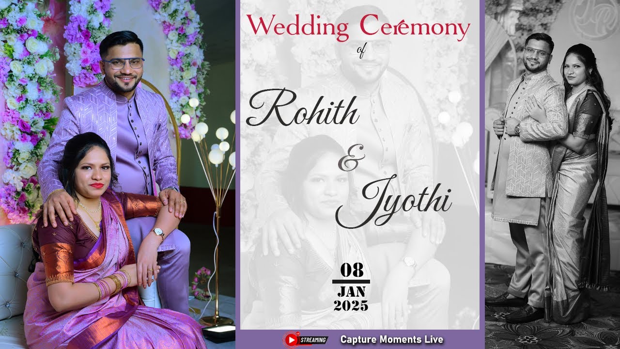 Wedding Ceremony Of ROHITH with JYOTHI | Watch LIVE