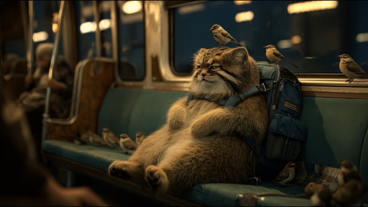 AI Pallas's cat embarks on a solo journey [manul]
