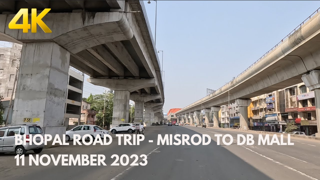 Bhopal (Misrod to DB Mall) Round Trip - GoPro Bike Journey | 11 Nov 2023 | 4K Video