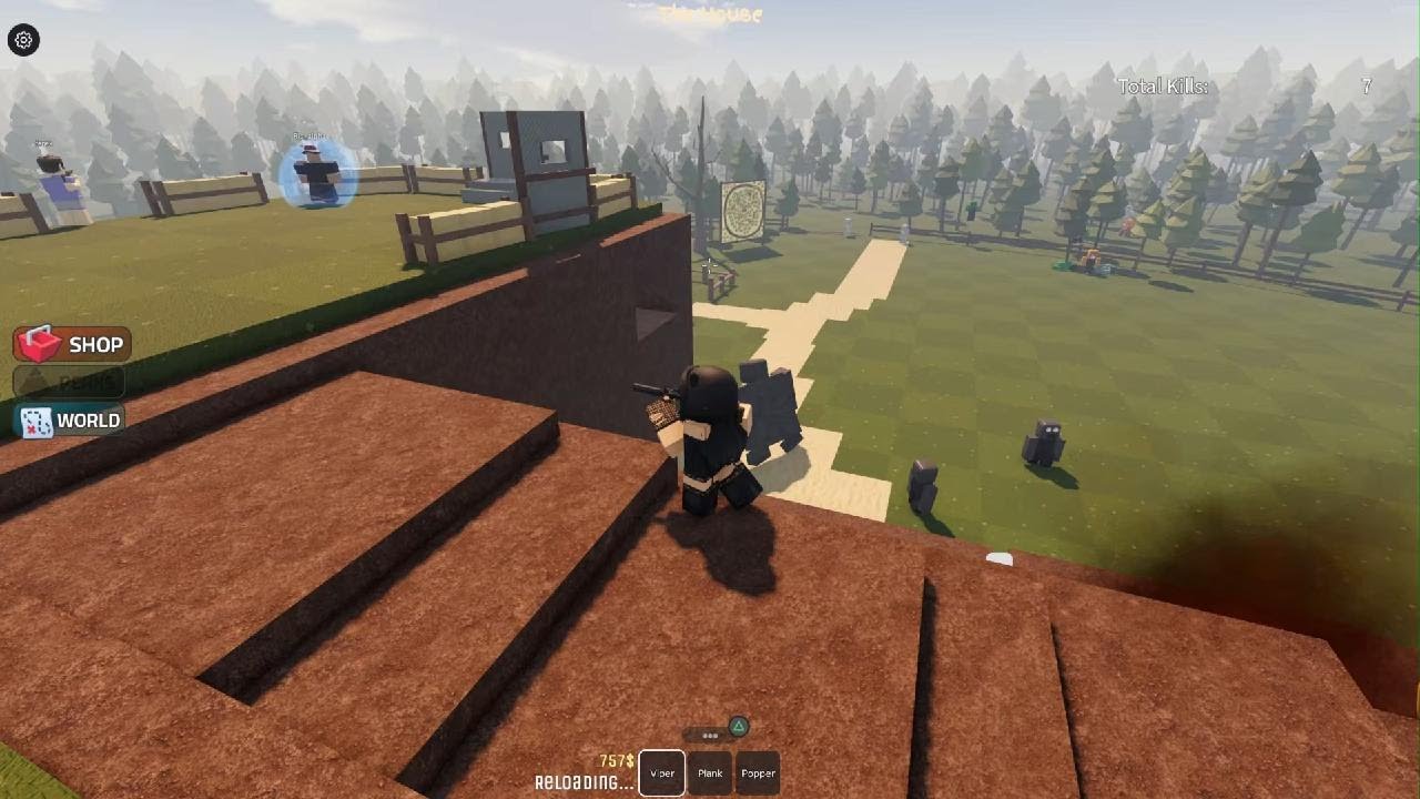 playing protect the house from monster