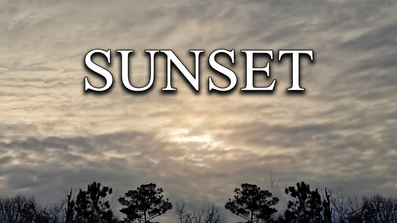 Muted Cloud-Covered Sunset Ambiance | Calm Evening Sky for Relaxation, Sleep & Stress Relief