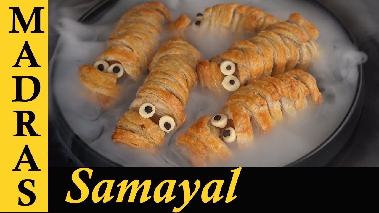 Halloween Mummy Apple Puff Recipe in Tamil