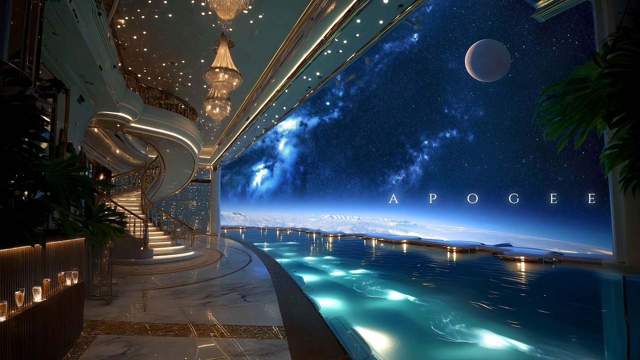Apogee ⧫ Calming Space Ambient Music ⧫ Orbital Resort for Deep Rest & Relaxation