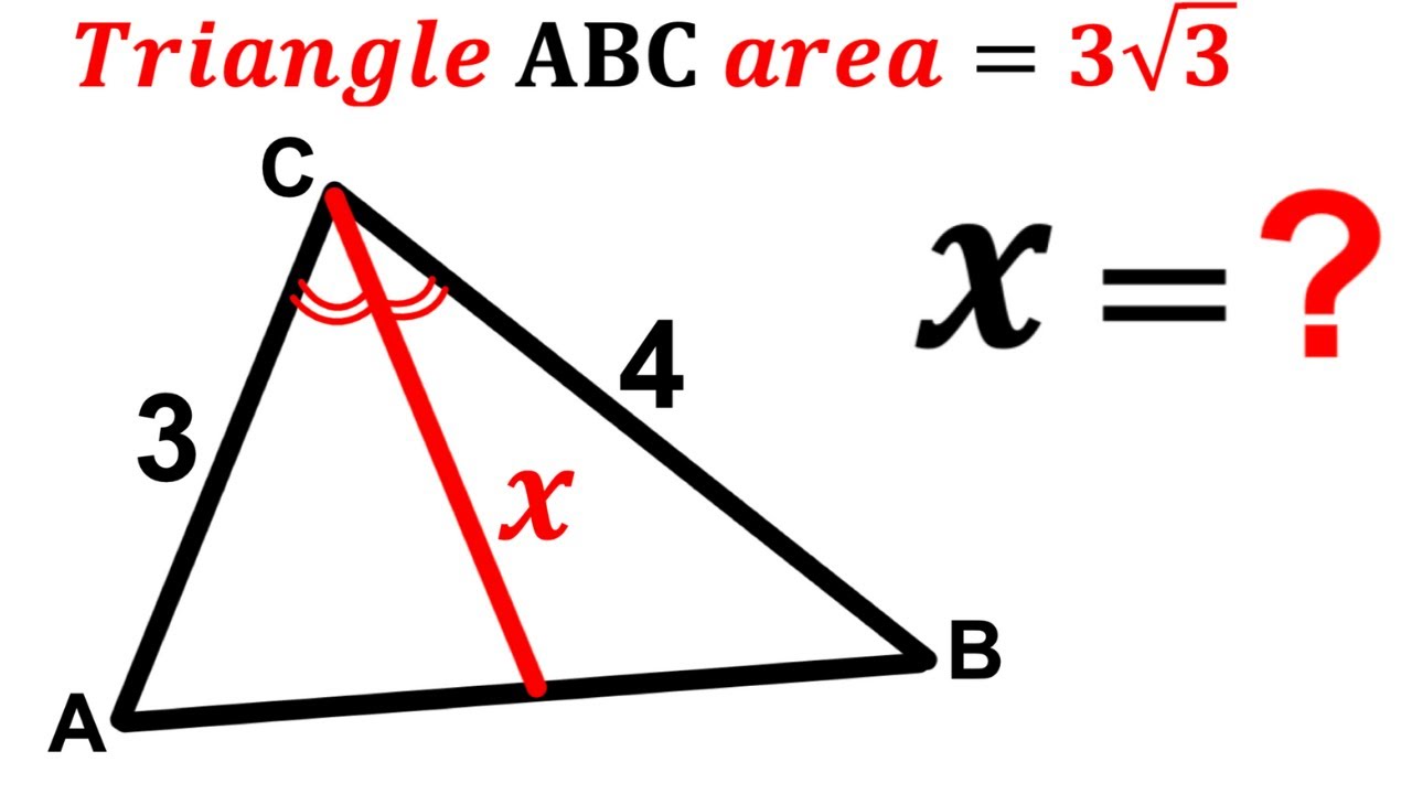 Can you find the length X? | (Angle bisector) | #math #maths | #geometry