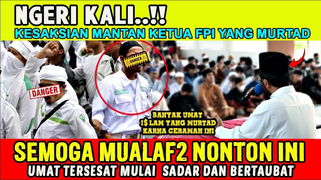 🔴 SIARAN LANGSUNG KESAKSIAN MANTAN KETUA FPI JADI KRISTEN