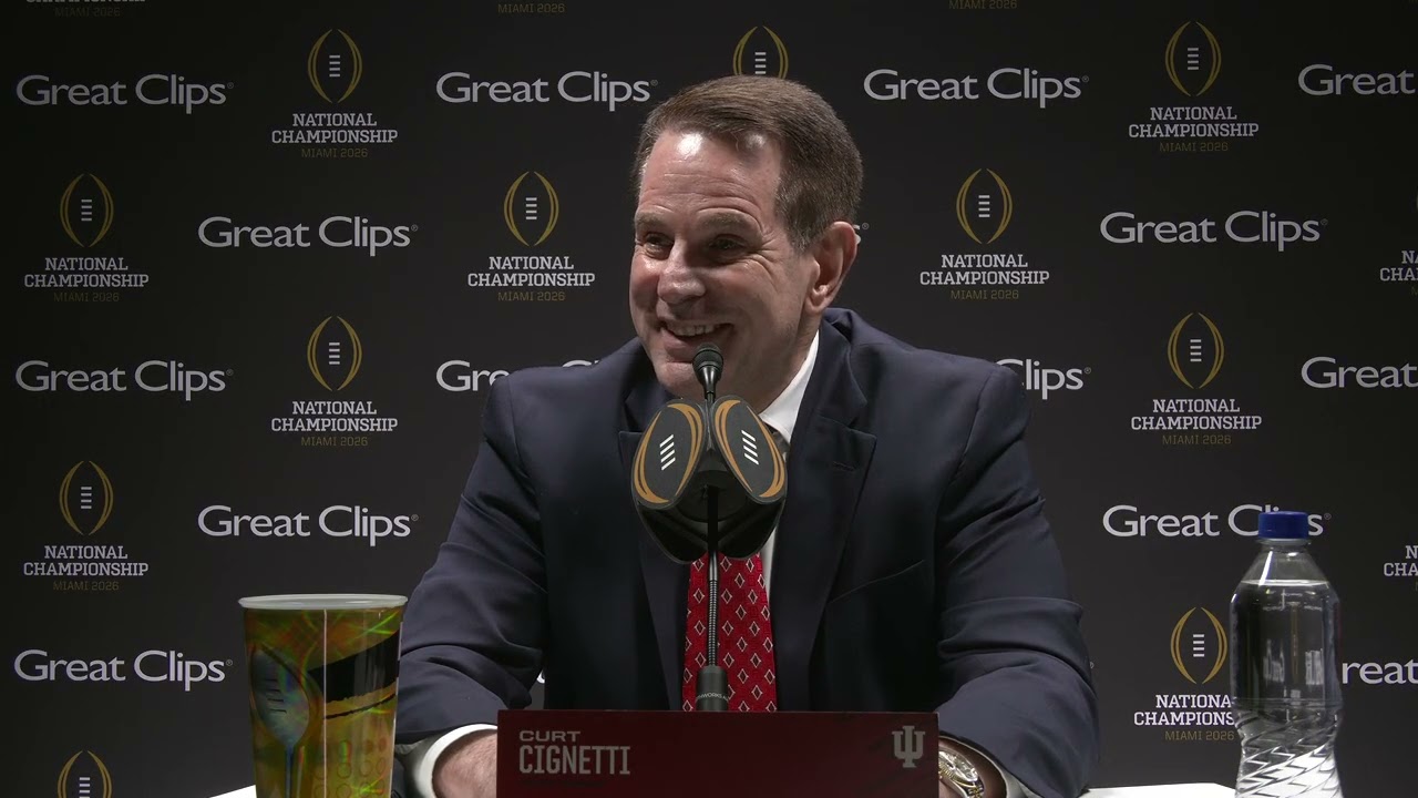 IU football coach Curt Cignetti CFP national championship media day availability