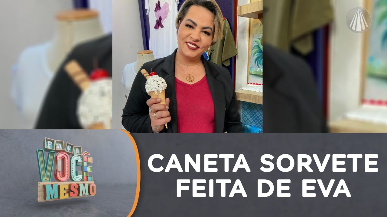 Caneta personalizada: já imaginou uma de sorvete feita de EVA?