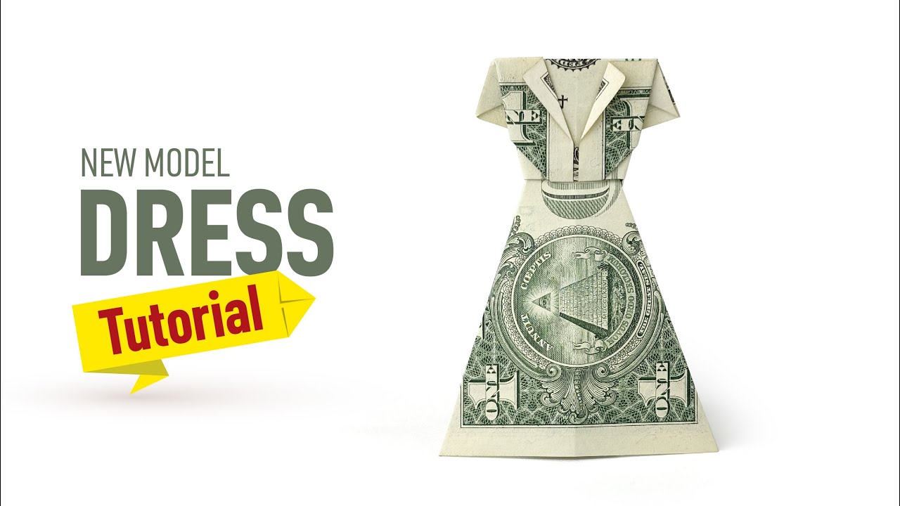 How to Make a Money Dress | Easy Dollar Origami Dress | Tutorial