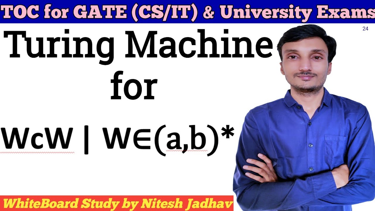 Turing Machine for wcw | Design Turing Machine for WcW | Turing Machine Example in Hindi