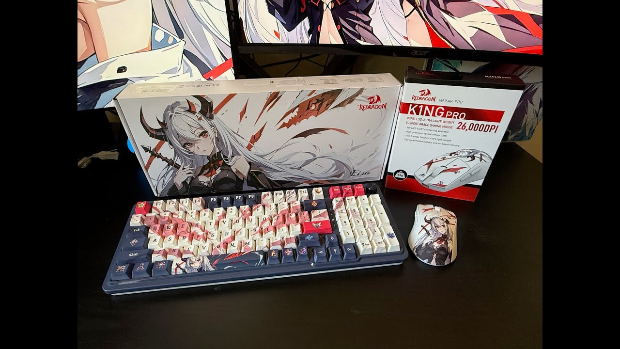 “Redragon Anime Combo UNBOXED! | EISA K686 PRO SE Keyboard + K1NG M916 PRO Mouse | Worth the Hype?”
