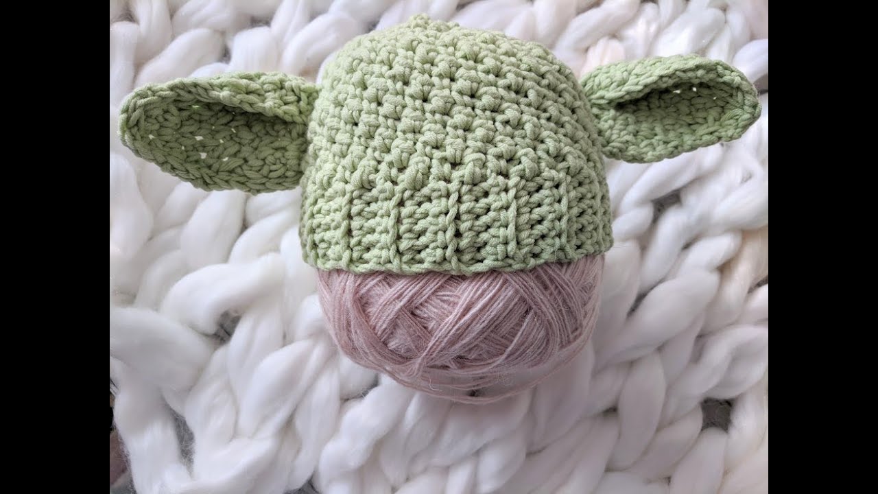 Beginner Friendly How to Crochet Super Easy New Born The Mandalorian Baby Yoda Grogu Hat Techniques