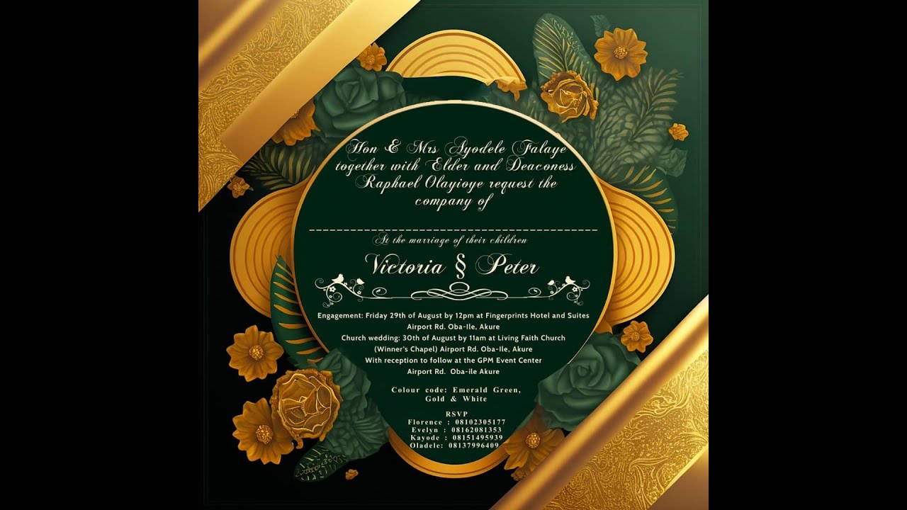 Church Wedding between Victoria and Peter @ Living Faith Church, along Airport Road, Oba-Ile, Akure.