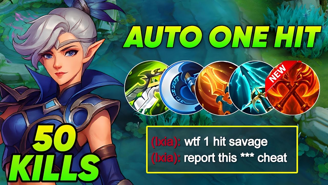 50 KILLS + SAVAGE 🔥 IN 2 GAMES NEW 1 HIT BUILD FOR GOLD MIYA 🥵 !! Mobile Legends