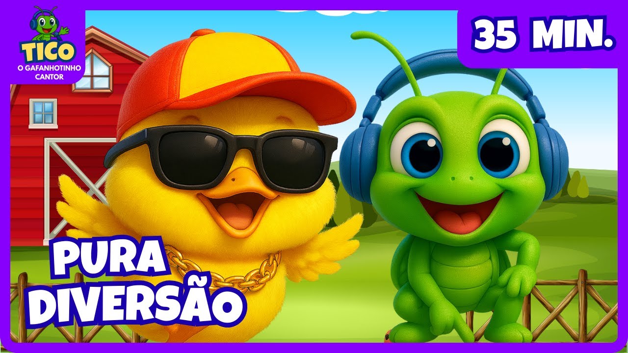 🎶 35 Minutos de Tico e Pintinho Amarelinho e a Turma Cantam e Dançam Sem Parar! 🐤🦋🐞🐸 Música Infantil