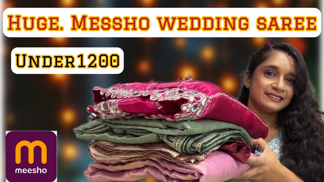 Huge messho beautiful jimmy chhu silk saree under1200 honest rewiyu #messhoreview 