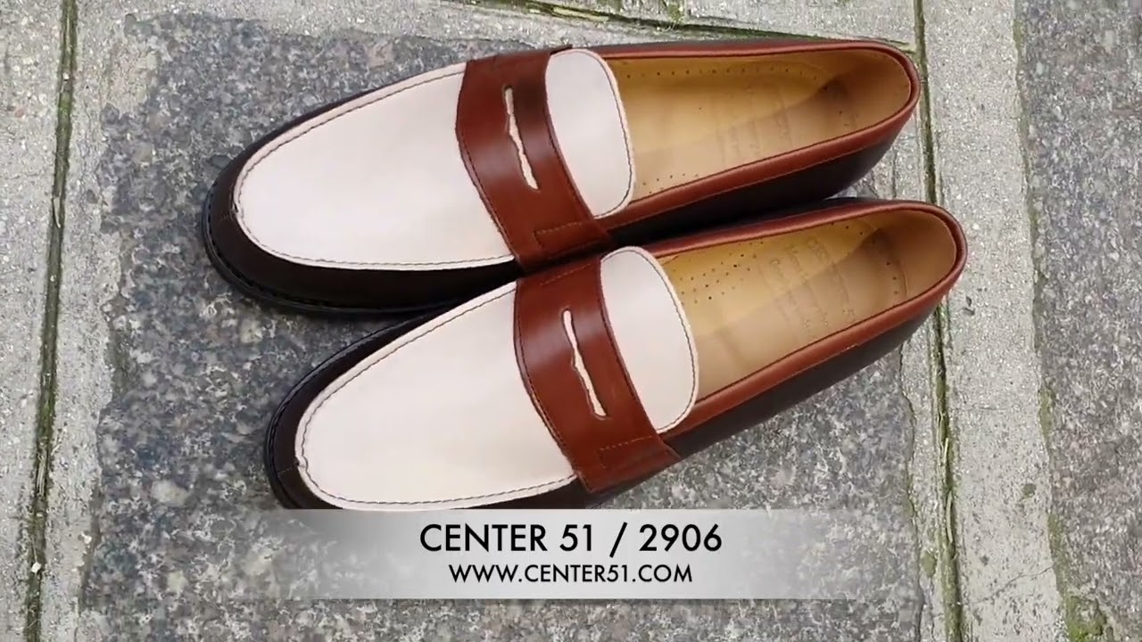 Mocassin Center 51 2906 Dan Cuir Multicolore Marron Beige Marron Fonc&eacute;