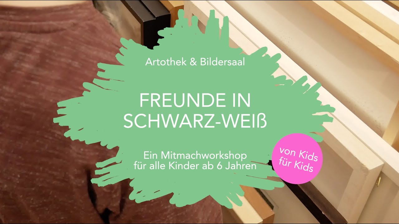 Freunde in Schwarz-Weiß - Mitmach-Tutorial Artothek & Bildersaal München